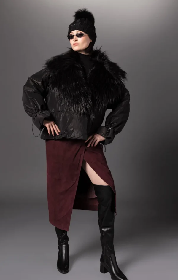 Freedomday Donna*CELINA - ECO DOWN ECO FUR BLACK